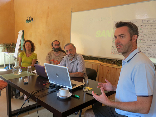 Jem and Tom in workshop